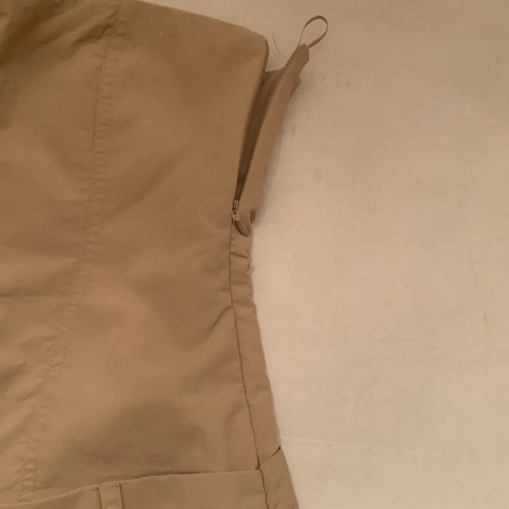 NWOT ZARA WOMEN BEIGE STRAPLESS WIDE LEG JUMPSUIT  Size XS - Picture 6 of 9